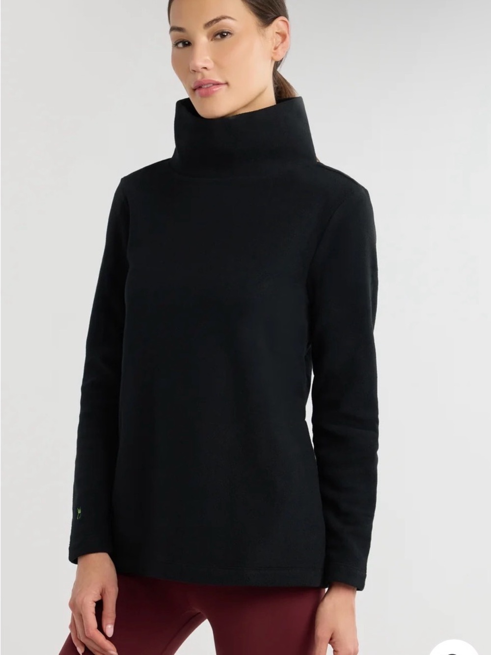 Nwot Dudley Stephen’s Cobble Hill Black Funnel Neck Women's Vello Fleece-Xs